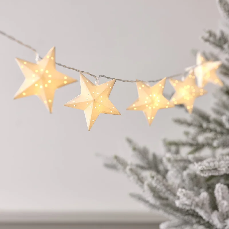 1.8m Paper Star LED Christmas String Lights