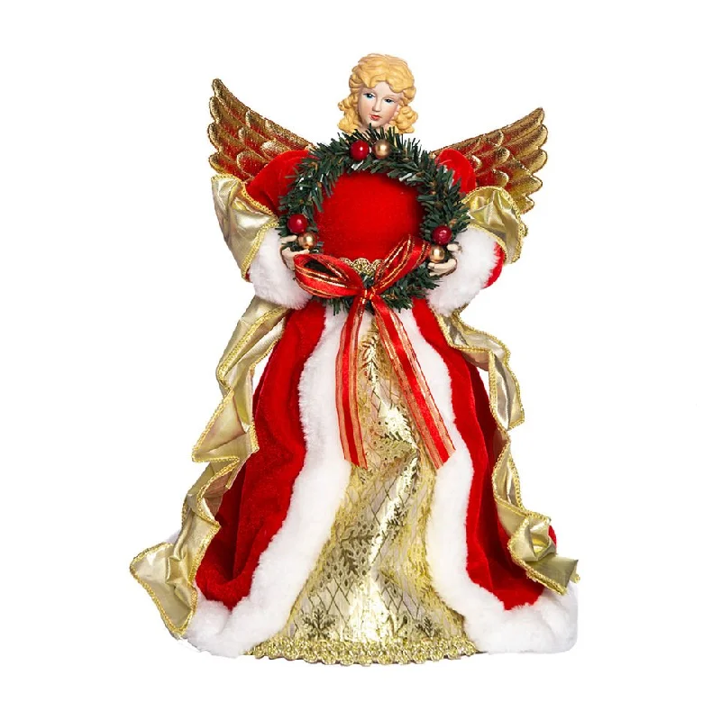 Gold and Red Angel Tree Topper 21x31cm 2131006