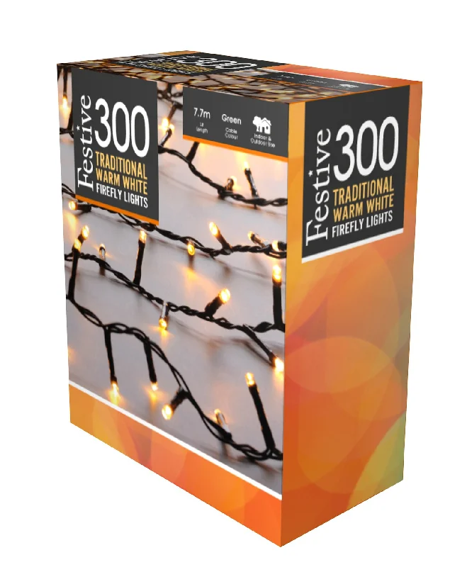 300 Firefly Traditional Warm White Lights