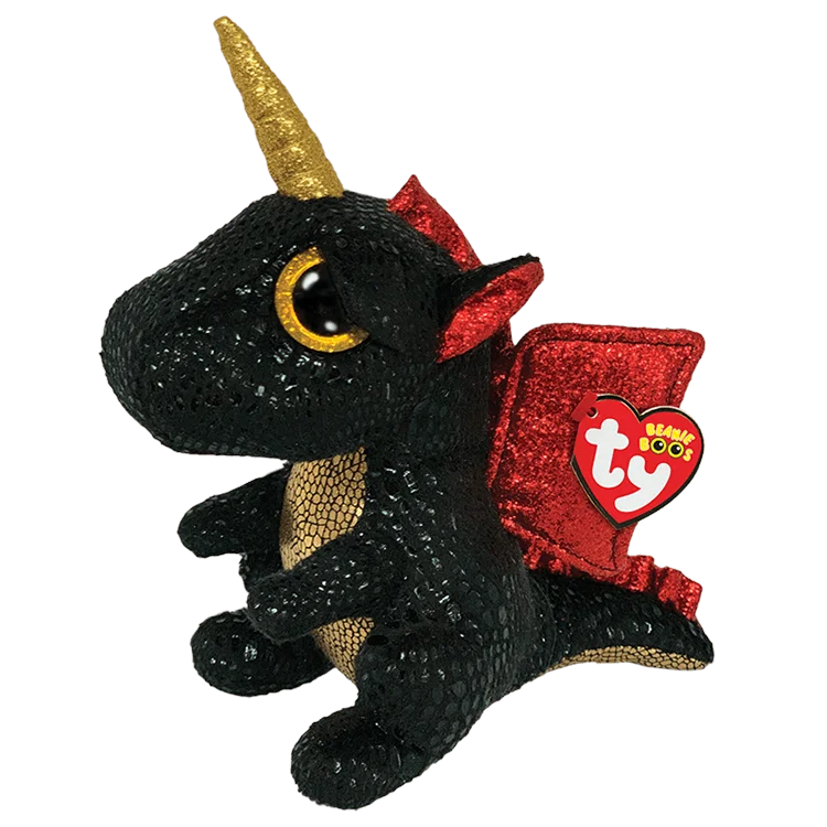 Ty Beanie Boos GRINDAL - Black Dragon (Medium, 13")