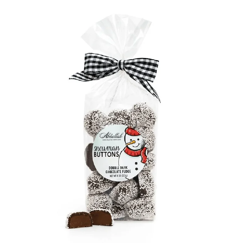 Abdallah Candies : Snowman Buttons – Double Dark Fudge