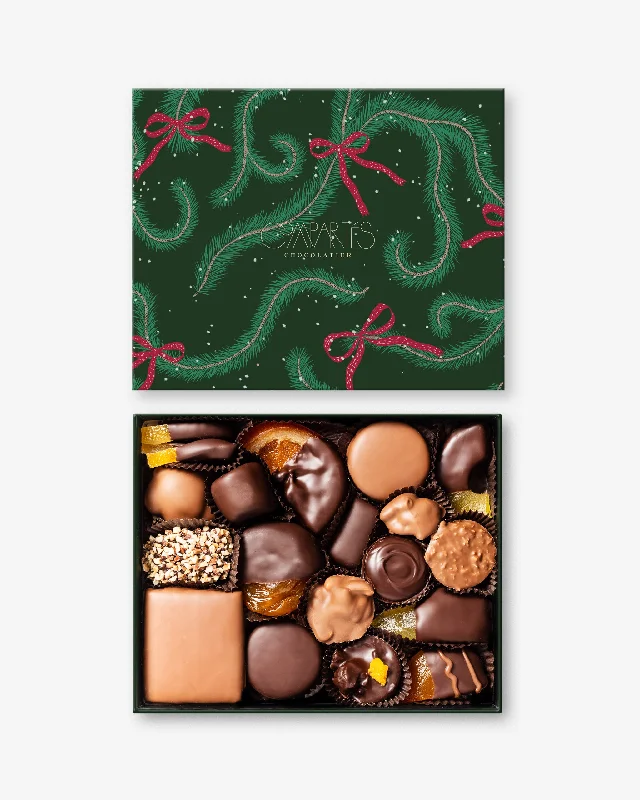 Assorted Christmas Chocolates Gift Box - Green Pine