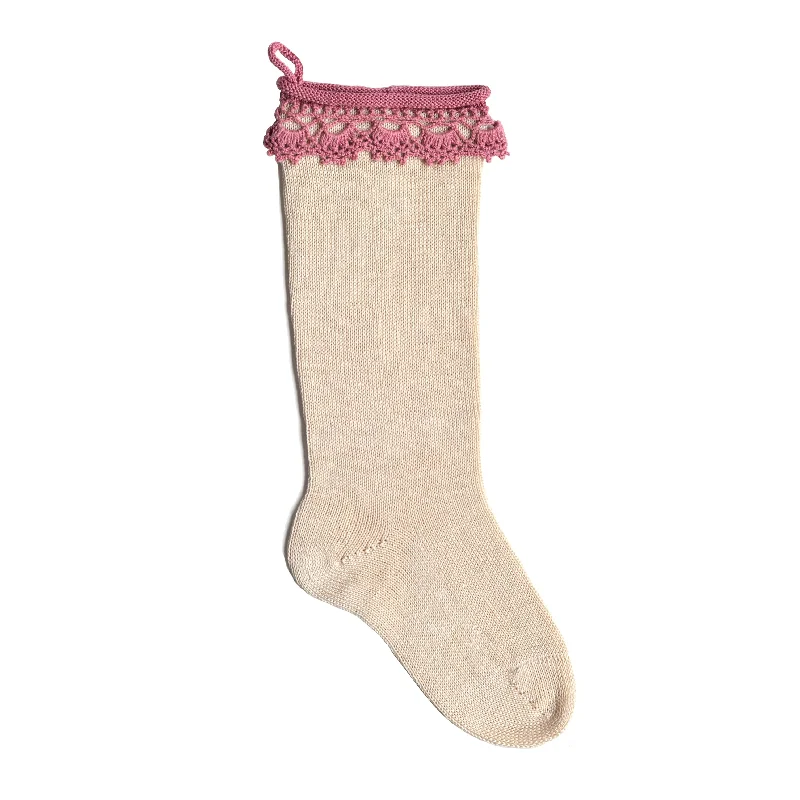 Boho Stocking in Rose