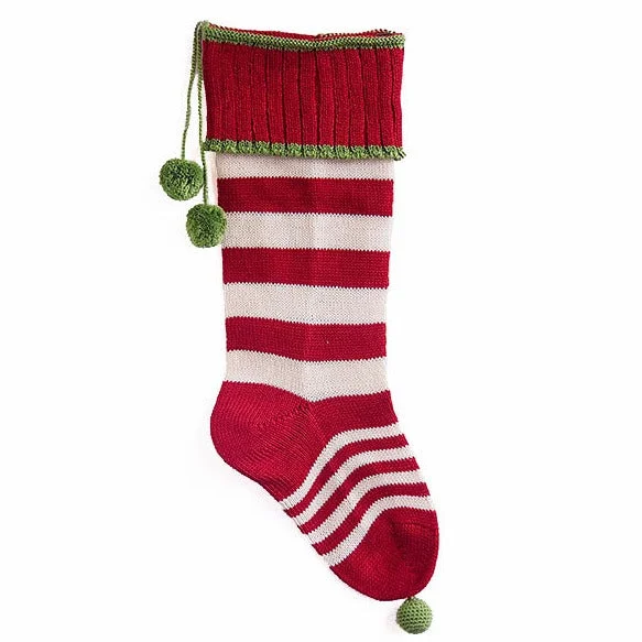 Candy Striped Rib-Cuff Stocking