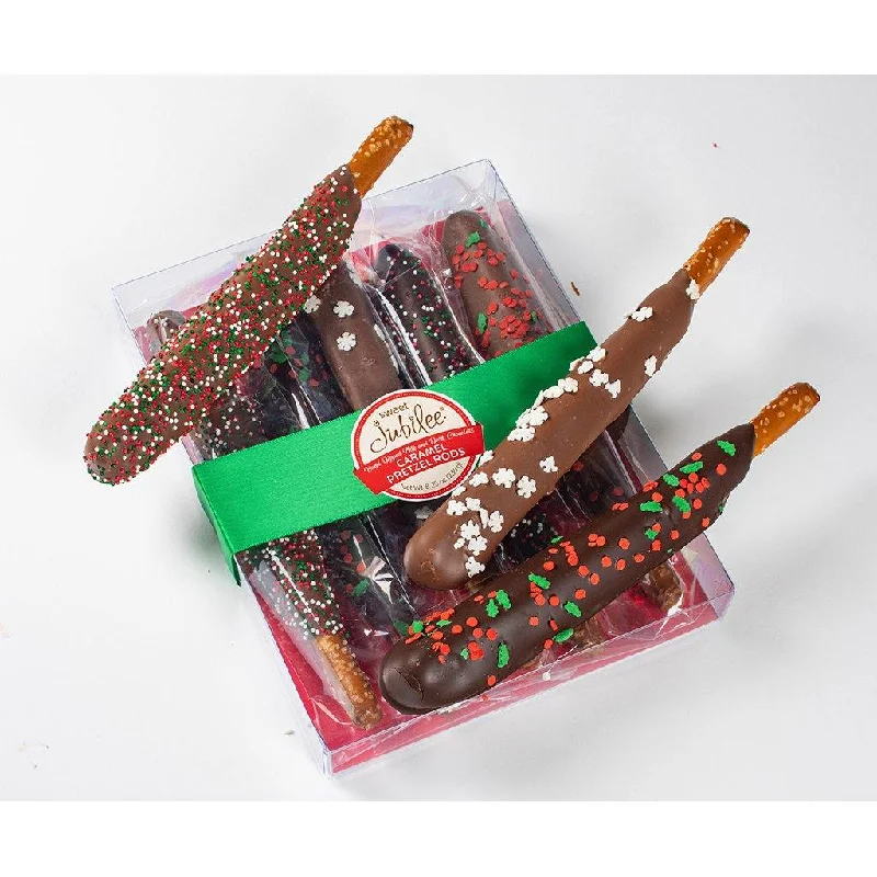 Sweet Jubilee : Caramel Pretzel Rod Holiday Gift Box