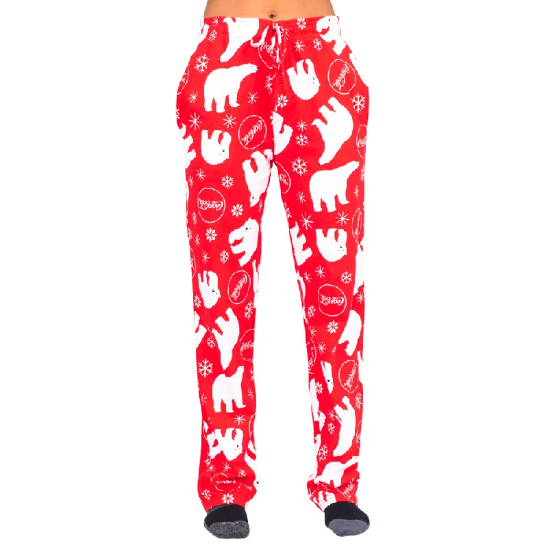 Coca Cola Coke Bears and Snowflakes Red Lounge Pants