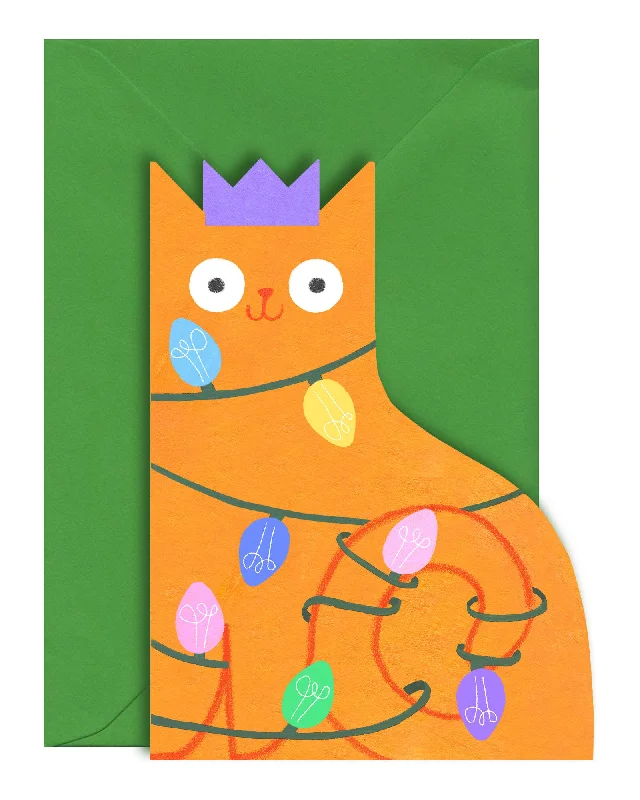 Die Cut Christmas Cat Card