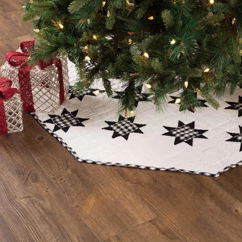 Emmie Black Patchwork Christmas Tree Skirt 48 VHC Brands