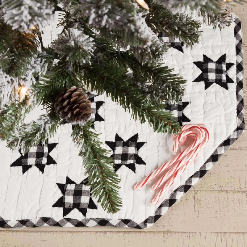 Emmie Black Patchwork Mini Christmas Tree Skirt 21 VHC Brands