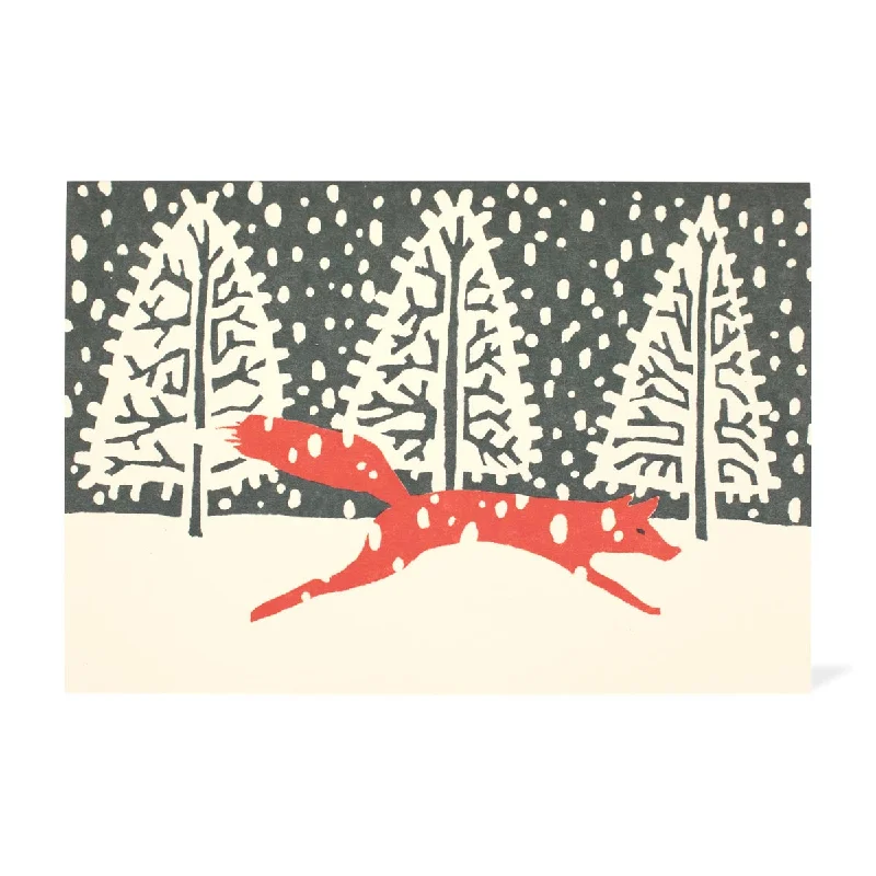 Fox In Winter Christmas Card