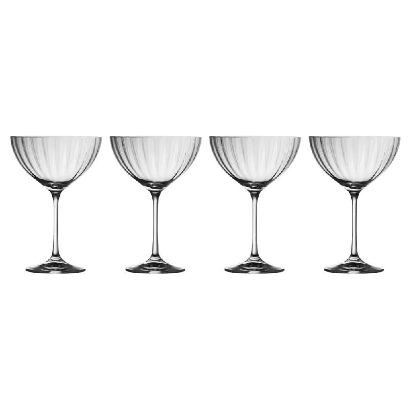 Galway Crystal Erne Champagne Saucer Set