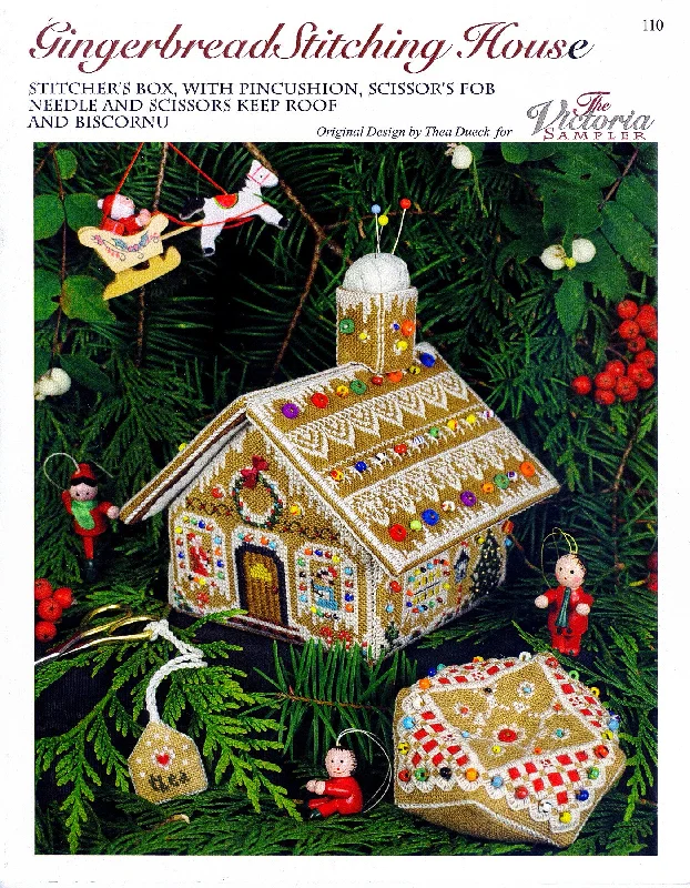 Gingerbread Stitching House - Gingerbread Village - Christmas Embroidery and Cross Stitch Pattern