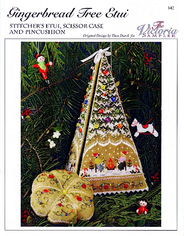 Gingerbread Tree Etui  - Gingerbread Village - Christmas Embroidery and Cross Stitch Pattern