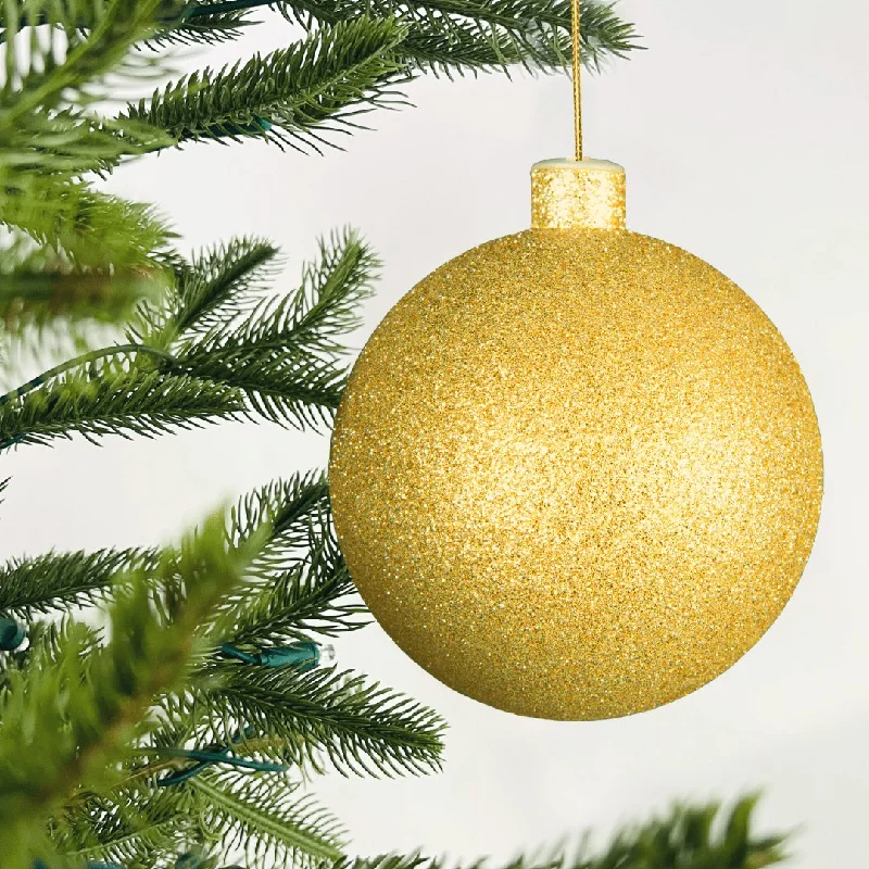 Glowing Gold Glittered Oversized Ornament