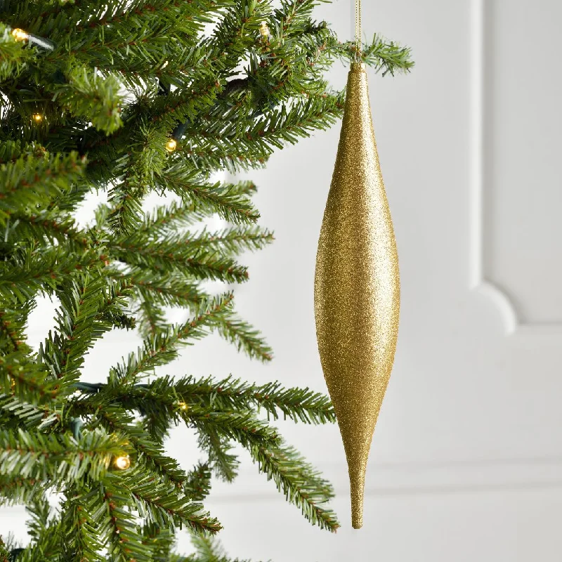 Gold Festive Oval Finial Ornament