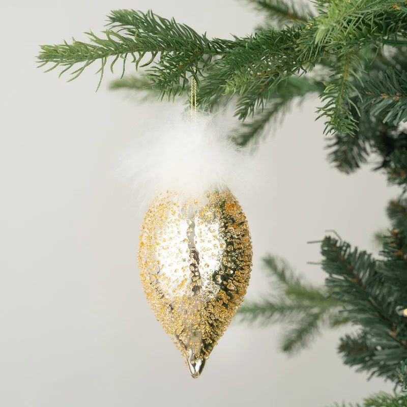 Gold Sugar Finish Finial Ornament