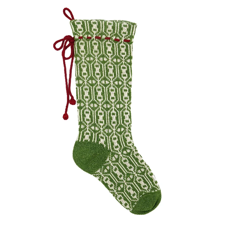 Green Patterned Stocking