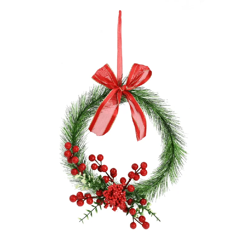 Hanging Pine Berry Wreath (25cm)