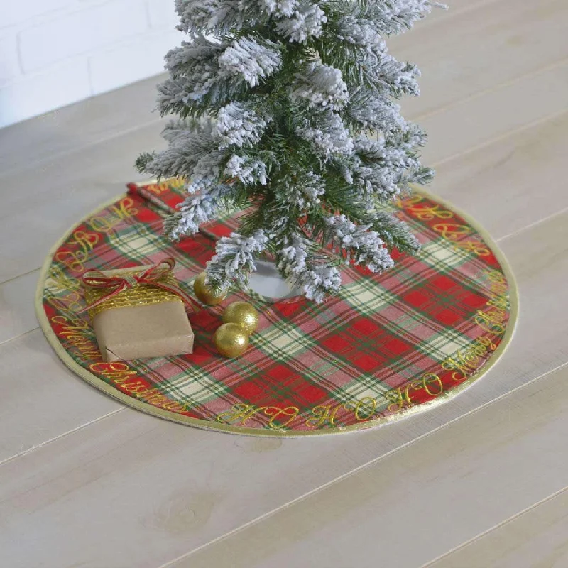 HO HO Holiday Mini Christmas Tree Skirt 21 VHC Brands