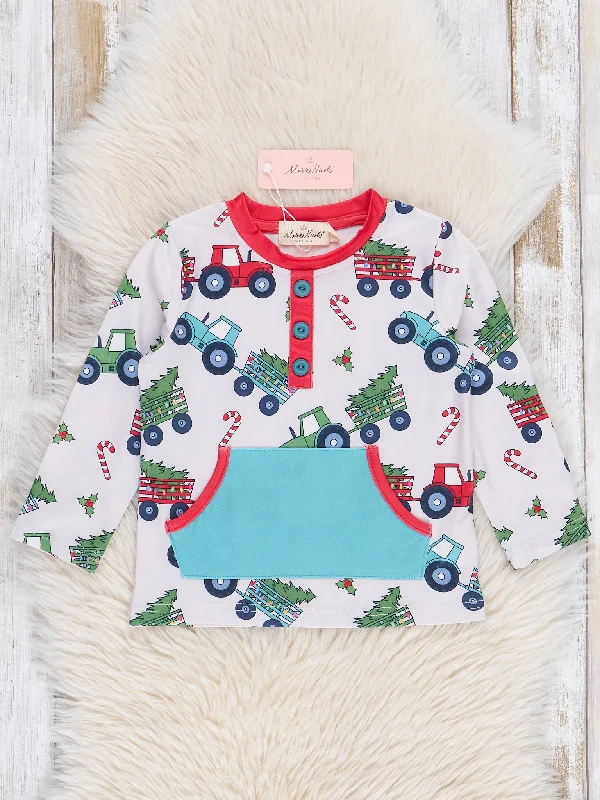 Holiday Trucks Pocket Shirt