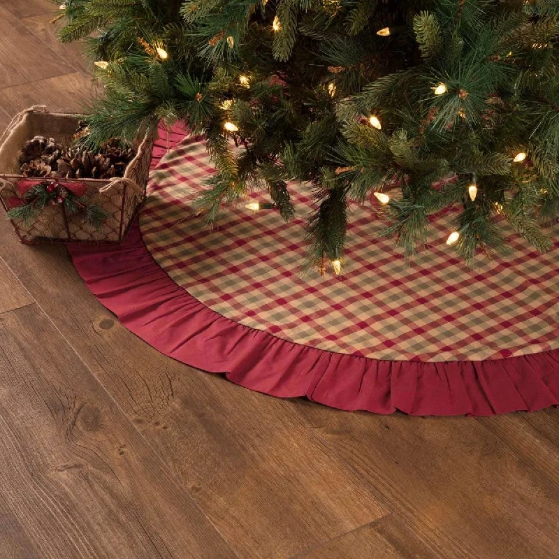 Jonathan Plaid Christmas Tree Skirt 48 VHC Brands