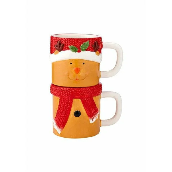 Joyful Reindeer Mug Set of 2