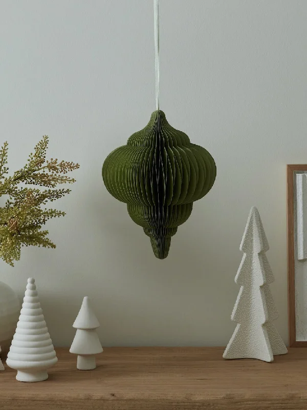 Large Green Finial Paper Decoration