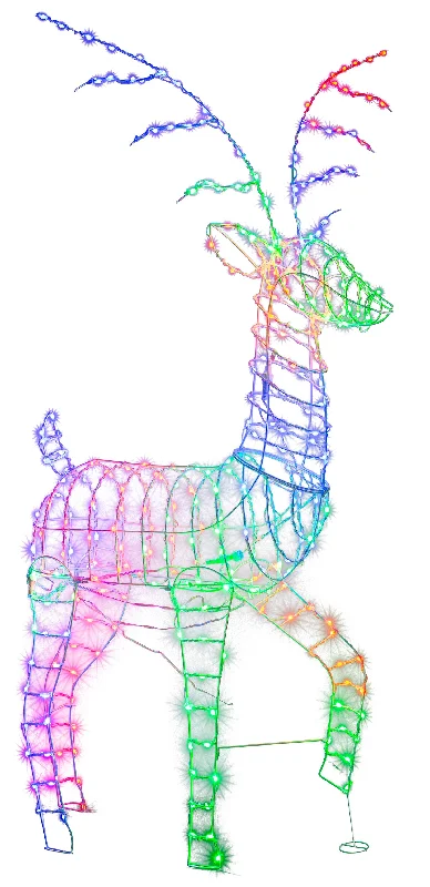 5.9' LED Programmable Smart Standing Reindeer Decoration - Remote & App Control