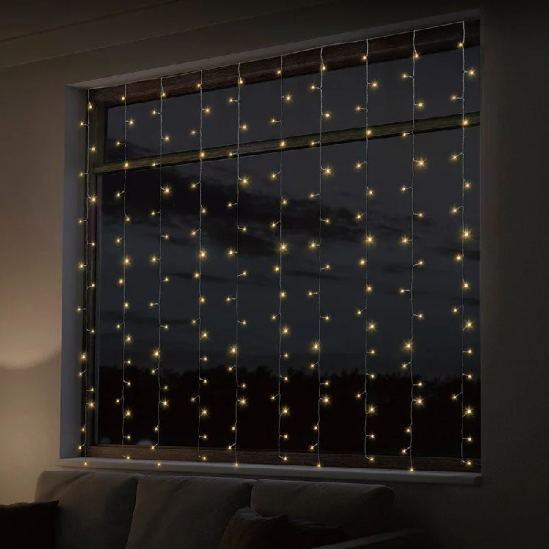 LED Twinkling Warm Crazy Curtain Light (1.8m)