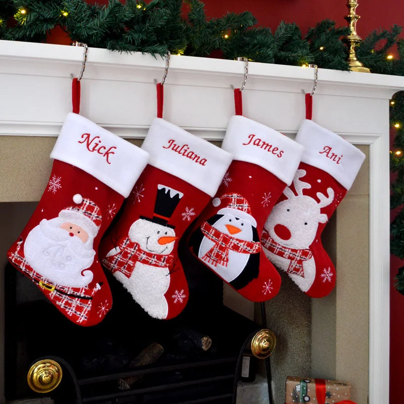 Personalised Fluffy Christmas Stocking