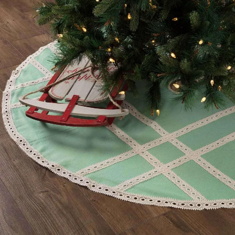 Margot Mint Christmas Tree Skirt 60 VHC Brands