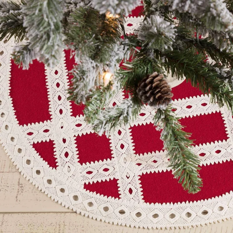 Margot Red Mini Christmas Tree Skirt 21 VHC Brands