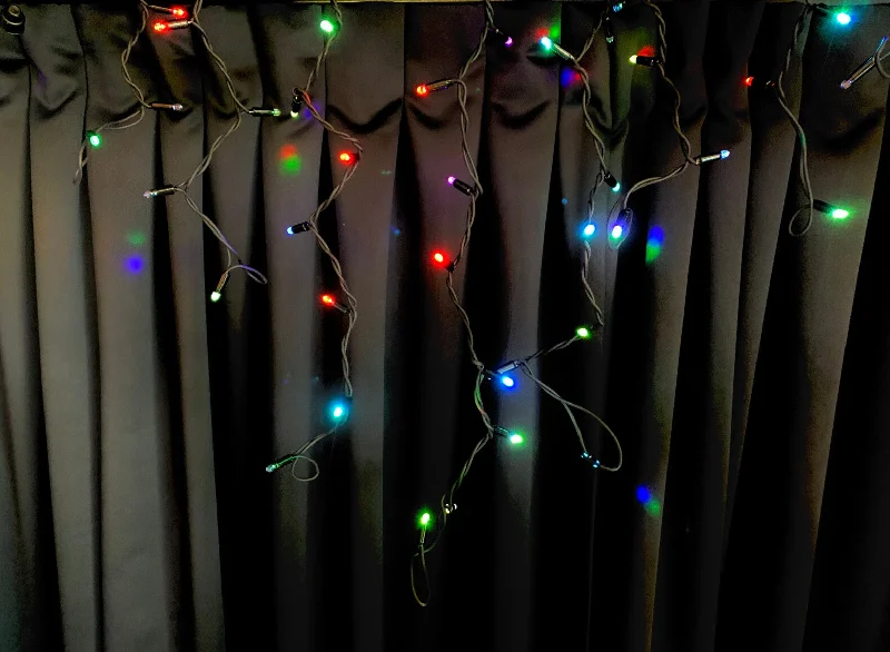 3m Multicolour Flashing Icicle Lights - Extendable