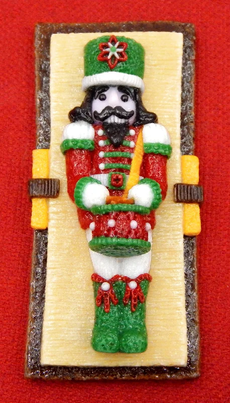 Nutcracker Drummer Collectible Glass Christmas Cookie Treat (78-302)