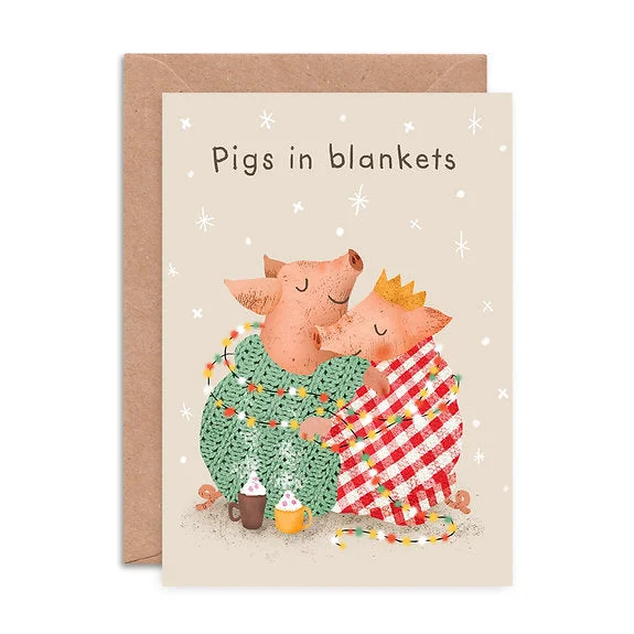 Pigs In Blankets Christmas Card