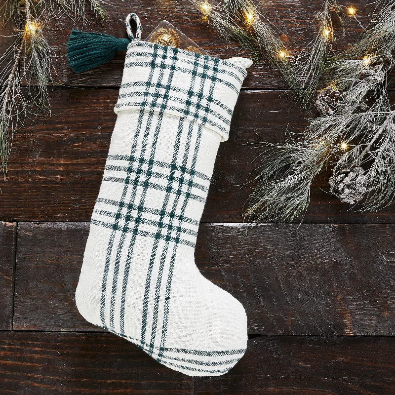 Pine Grove Plaid Stocking 12x20 VHC Brands