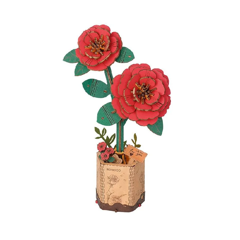 ROBOTIME Roka Wooden Puzzle Red Camellia