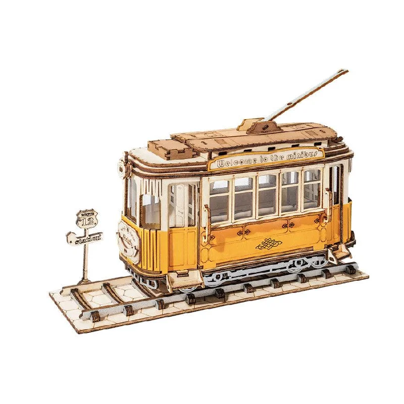 ROBOTIME ROKR Tramcar Wooden Puzzle