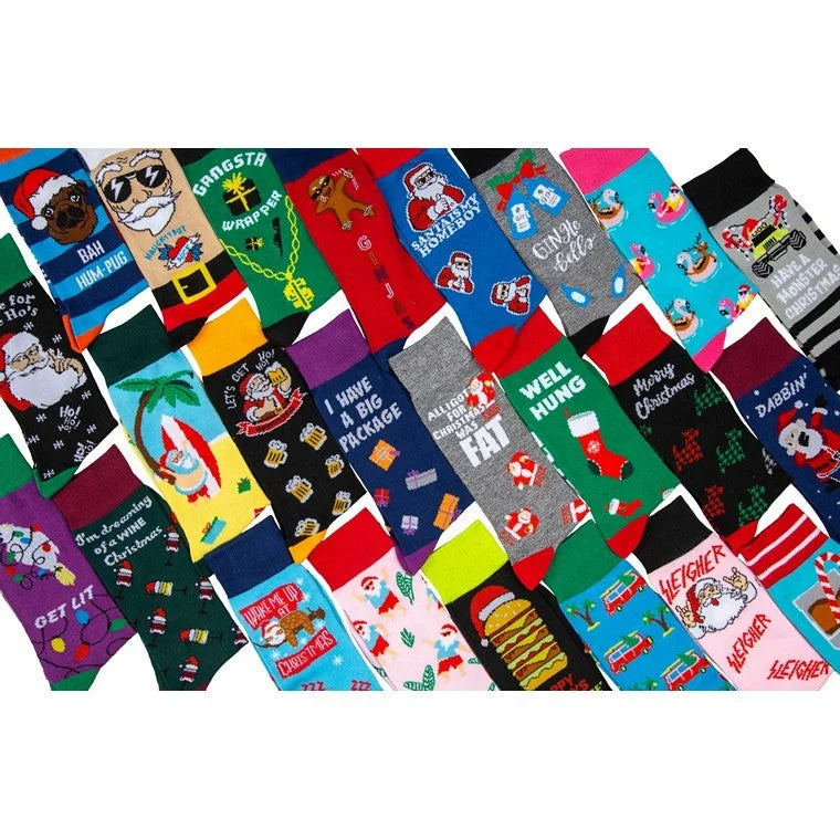 Xmas Novelty Socks, Asstd Designs