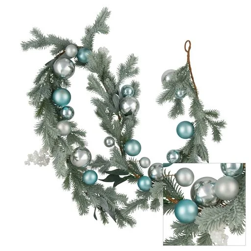 Sage Silver Bauble Garland