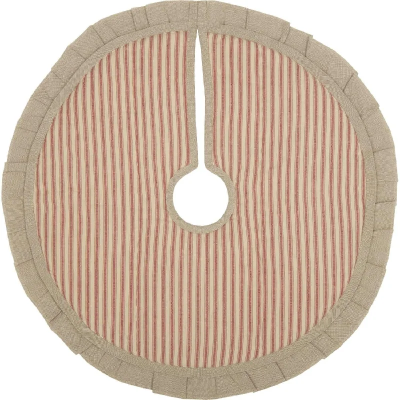 Sawyer Mill Red Ticking Stripe Mini Christmas Tree Skirt 21 VHC Brands