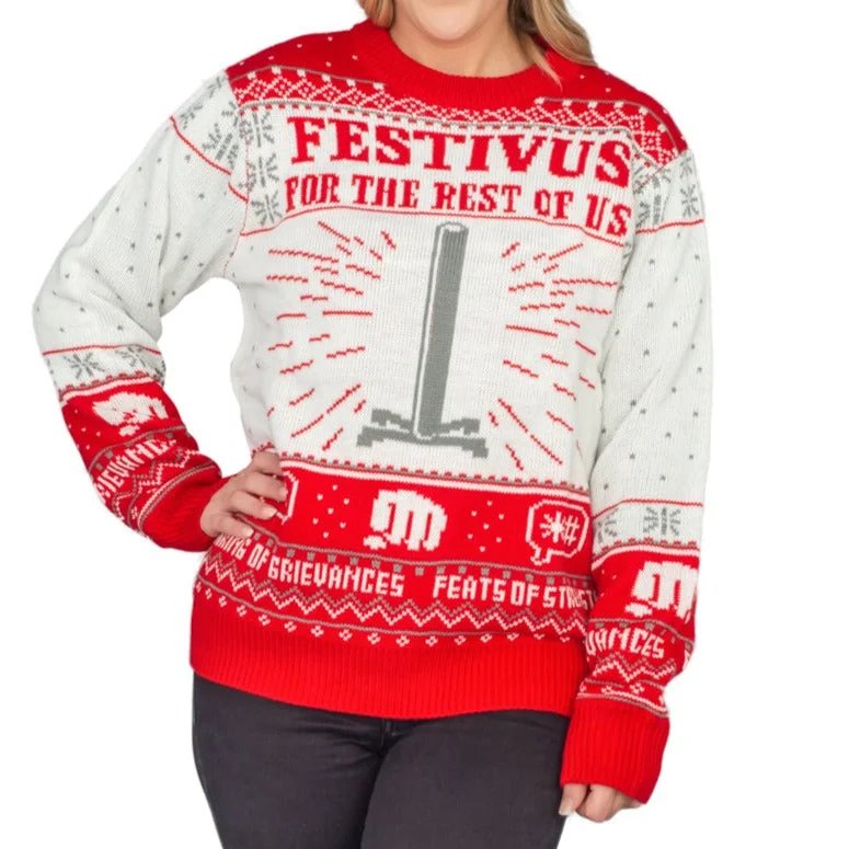 Women's Seinfeld Festivus For The Rest Of Us Pole Ugly Christmas Sweater