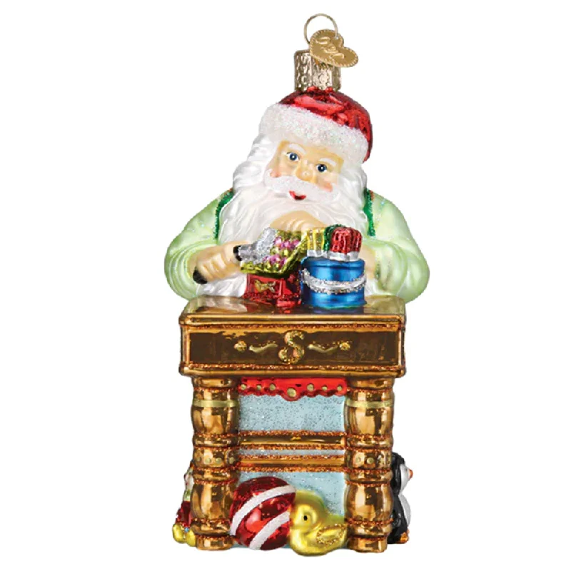 Workshop Santa Ornament - Old World Christmas