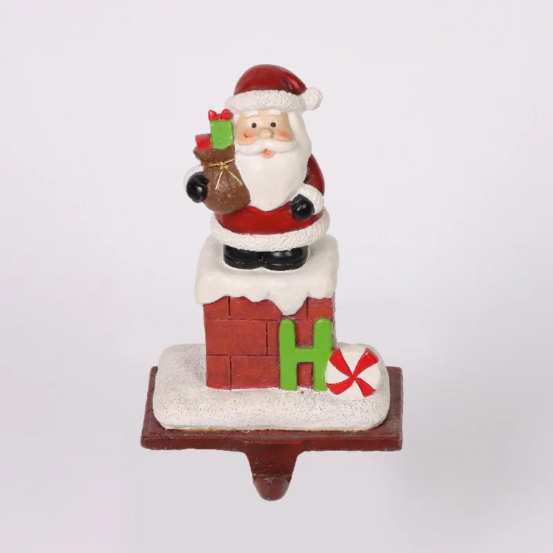 Resin Santa stocking holder