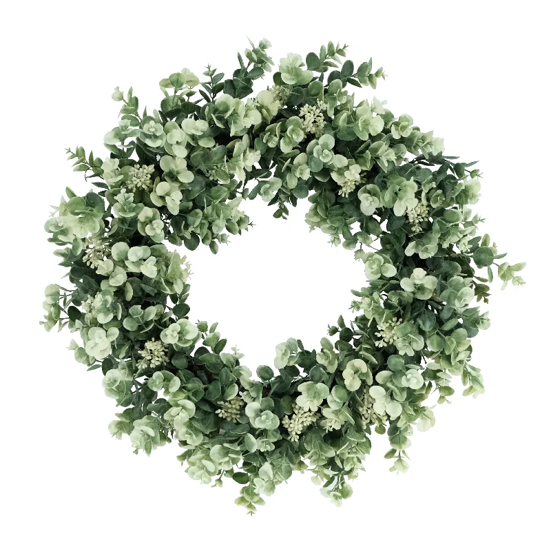 24" Artificial Eucalyptus Floral Spring Wreath