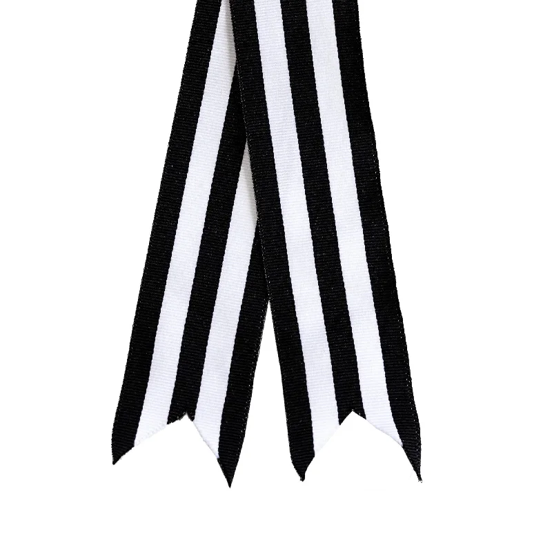 Extra Large Ribbon - Horizontal Stripe - Black & White