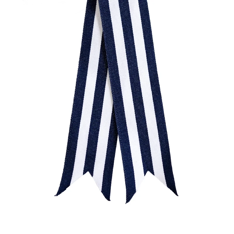 Extra Large Ribbon - Horizontal Stripe - Navy & White