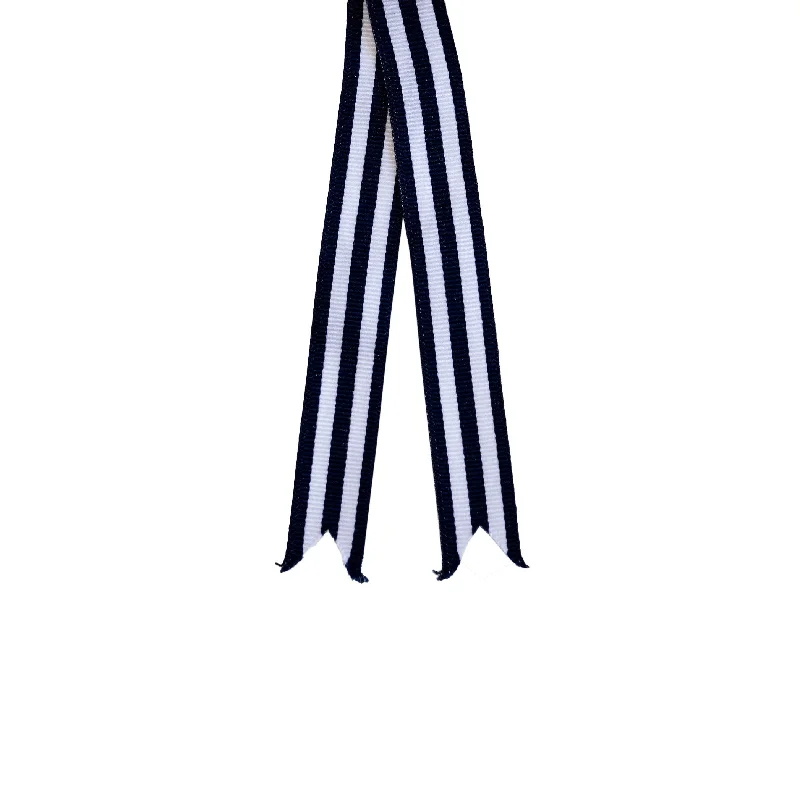 Small Ribbon - Horizontal Stripe - Navy & White