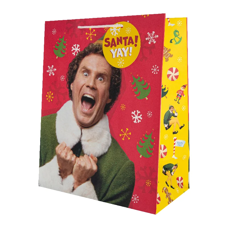 Large Christmas Gift Bag - Red Buddy the Elf Design