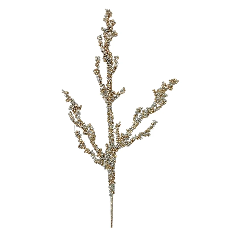 Mixed Glitter Berry Twig - Champagne 31” |KS